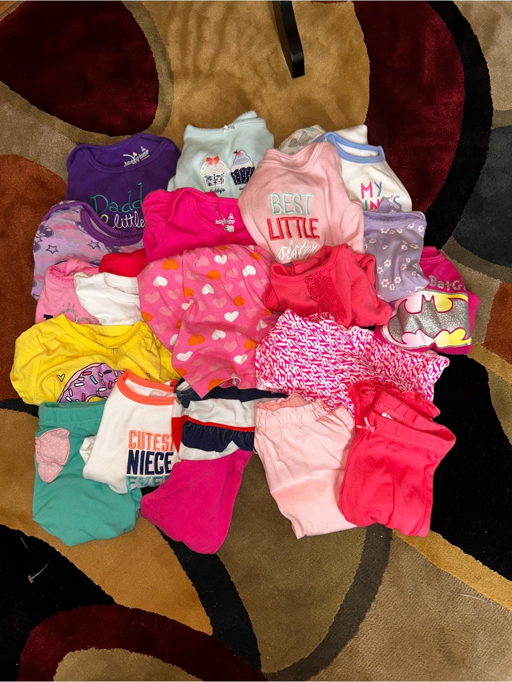 Mixed Baby Girls Bodysuit & Shorts Bundle - Pink, Purple, Yellow, Teal - Picture 3 of 4